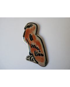 Bijoux broche  Rapace  argent émaillé Art deco