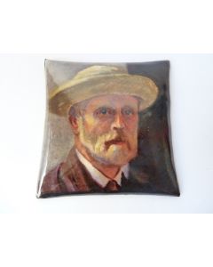 Peinture émaillé sur cuivre Portrait Barthélémy Menn 1934