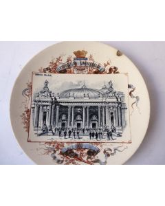 Assiette Sarreguemines Exposition Universelle 1900 Grand Palais