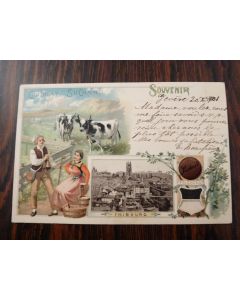 CPA Chocolat Suchard Souvenir Fribourg