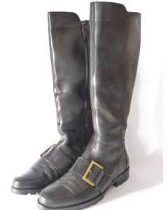 Bottes cuir noir fourrées BALLY 
