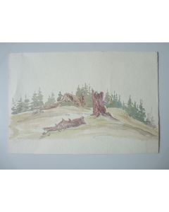 Dessin original aquarelle