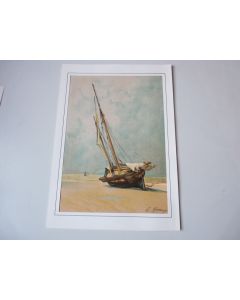 Chromolithographie tableau Bateau E.Hareux
