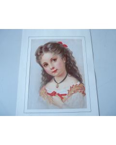 Chromo Jeune fille 1890