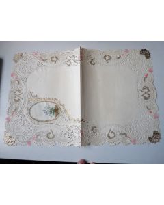 Couverture de correspondance gaufré XIXe siècle