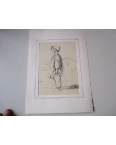Dessin au crayon  Enfant  1848