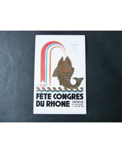 CPA Fête Congres du Rhône 1929