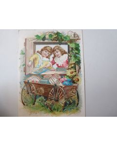 Chromo ajouré chocolat SUCHARD  enfants et chariot   Suisse
