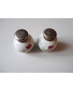 Salieres porcelaine et argent  Homas 