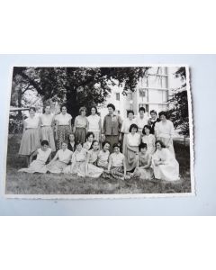 Photo d'école de filles a Genève dédicacée