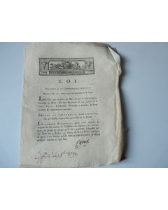 Loi Relative A La Contribution Foncière XVIIIe siècle