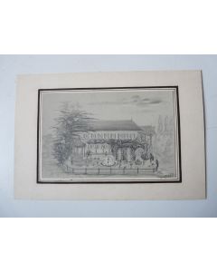 Dessin original au crayon Saint Georges Morin