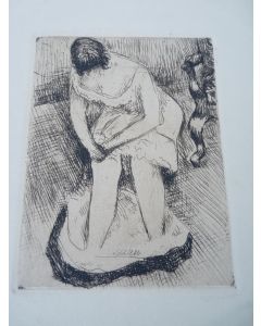 Lithographie originale Femme Charles Felix APPENZELLER 1915