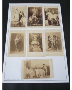 Ensemble de 7 anciennes photographies de tableaux par Goupil