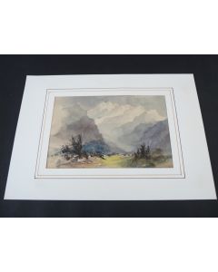 Aquarelle originale  Blumlis Alp  J.Addison 1901