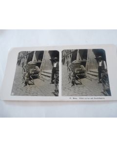 Photos stéréo Bern - Marchand de lait - Voiture à Chien