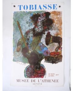 Affiche originale Théo TOBIASSE 1977  L'homme au phonographe 