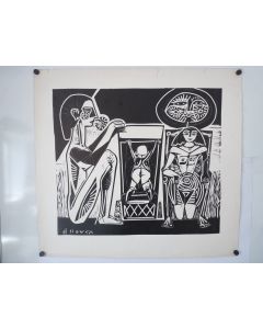 Lithographie originale Roger Descombes 1956