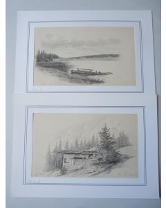Deux dessins originaux au crayon Suisse