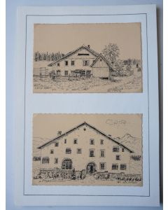 Dessins originaux à l'encre A.Vögtli Jura 1951/53