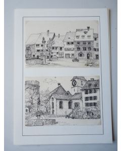 Deux dessins originaux a l'encre A.Vögtli 