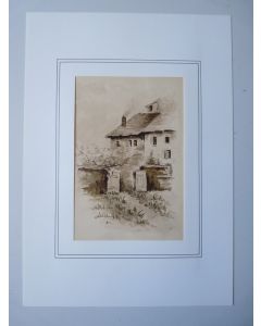 Dessin / Lavis Maison Clara Werner 1897 Zurich