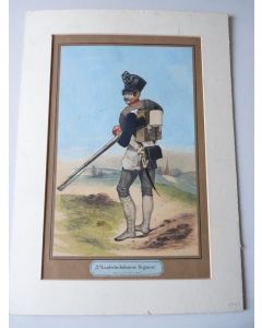 Lithographie originale Infanterie
