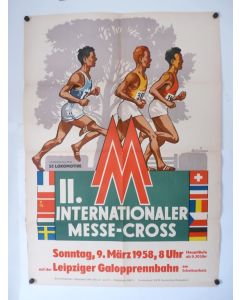 Affiche lithographiée II. Internationaler Messe-Cross 1958 Allemagne