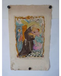 Gravure Polychrome S.Antonio Di Padoua Con.