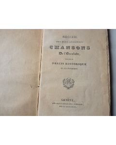 Livre Recueil Des plus anciennes Chansons de L'Escalade Suisse