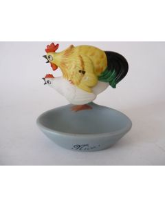 Baguier porcelaine souvenir de Nice  Le Coq entreprenant  