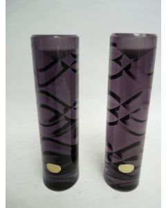 Paire de bougeoirs en cristal ROSENTHAL