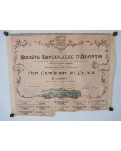 Part bénéficiaire Société immobilière d'Algérie 