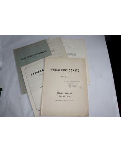 Partitions manuscrites paroles et chansons Roger Vuataz