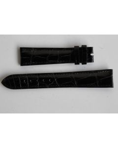 PATEK PHILIPPE Bracelet montre cuir noir 19 mm