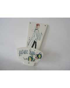 Patère céramique Homme Pour lui vintage 1960