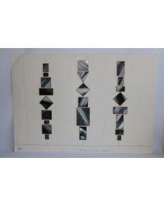 Peinture Collage Franz FEDIER 3 Totems M. 1:10 23 Bilder 1981