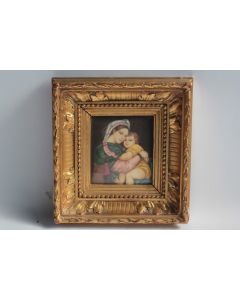Peinture miniature Vierge à l'enfant