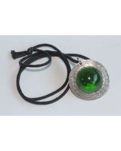 Pendentif Cadran solaire argent Saturne vert