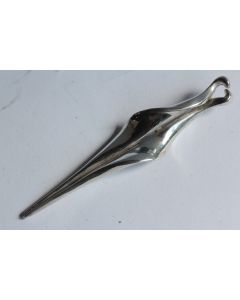 Pendentif design bronze argenté Michèle FORGEOIS