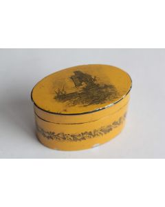 Petite boite tôle lithographie Bateaux XIXe siècle