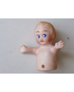 Petite demi figurine baigneur porcelaine