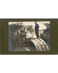 Photographie ancienne guerre Incendie Cote 180