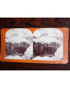 Photographie Photo Stéréo Alaska Morgue after Snowslide Avalanche