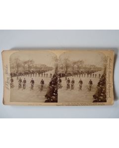 Photographie Photo Stereo Bicycle Club Cycliste Chicago USA