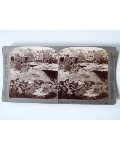 Photographie Photo Stereo Guerre Japon/Russie Charnier Morts