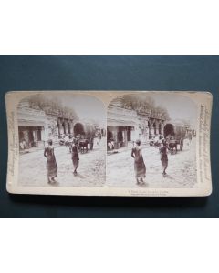 Photographie Photo Stereo Street Scene Colombo Ceylon