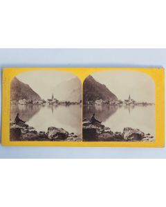 Photographie Vue stéréo Le Bristenstock et le lac d'Uri Suisse