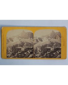 Photographie Vue stéréo Montanvert et aiguille du Dru Mont-Blanc