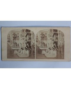 Photographie Vue stéréo Une rue au Caire Égypte
